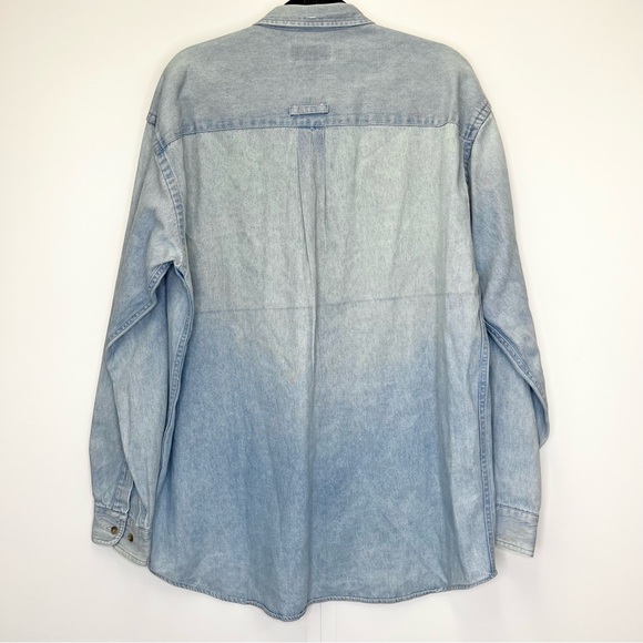 Antigua NFL Denver Broncos Denim Button Down Shirt Large Superbowl Champions - Picture 5 of 7